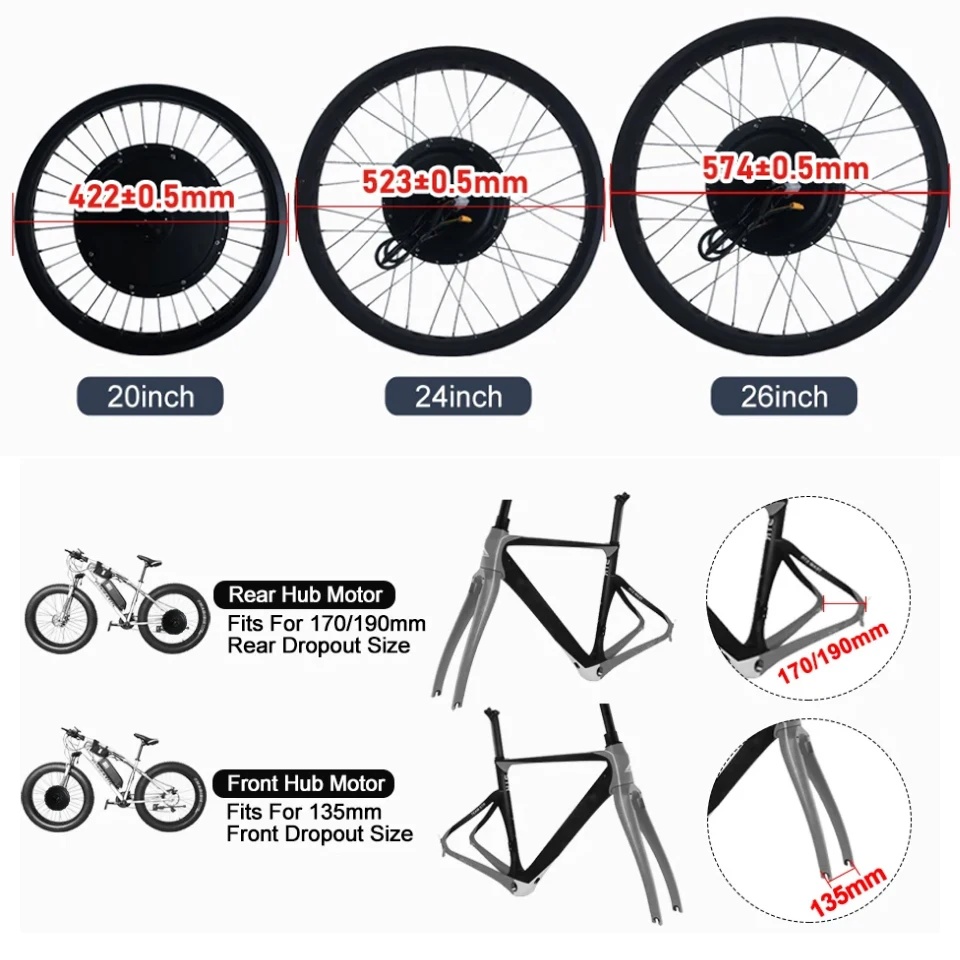 72V 3000W Fat Tire Snow Bike M - Ebike Conversion Kit 72V 3000W recension och pris
