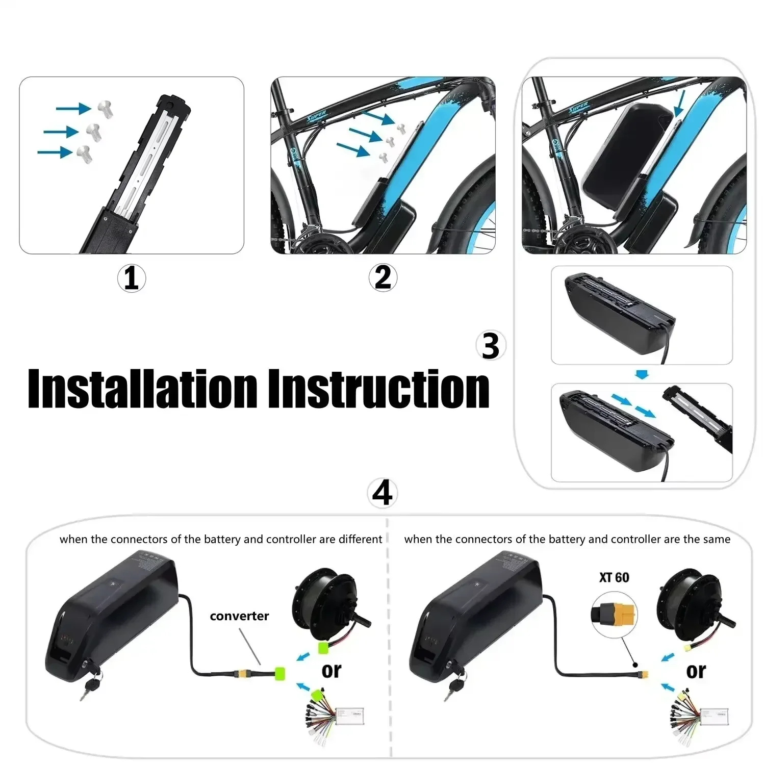 For Hailong EBike Battery 36V  - Ebike Battery 48V 20Ah Hailong recension och pris